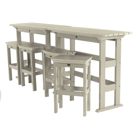 Highwood Usa Lehigh 6pc Bar Height Outdoor Patio Furniture Balcony Set AD-KITBALC201-WAE